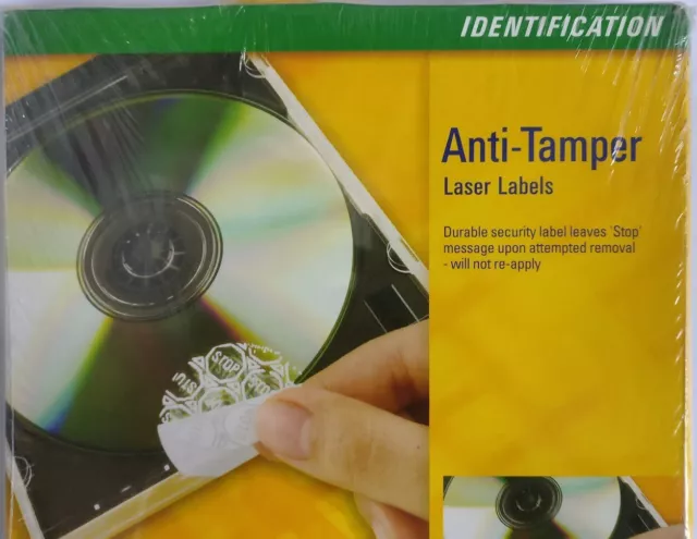 Labels Avery White Anti-Tamper Laser Labels 48Per Sheet 20Sheets A4 L6113-20 3