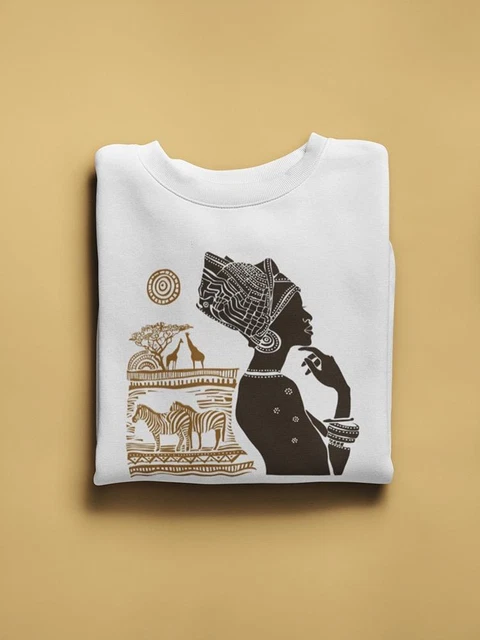 African Woman Paint Women's Sweatshirt -Image by Shutterstock