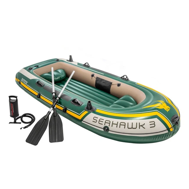 Intex 68380NP Bateau gonflable Seahawk 3, set avec pompe et pagaies