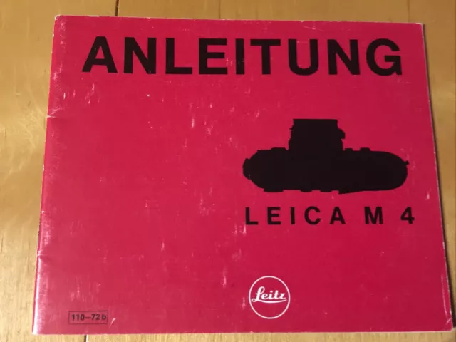 #A0116-  Leitz Anleitung  Leica M4