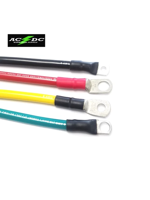 6 Gauge AWG Copper Battery Cable -Marine, Car, Truck, RV, Solar -USA Custom Made