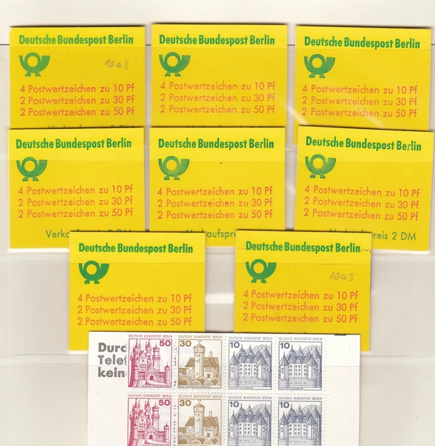 Berlin: 9 Markenheftchen Nr. 10a II postfrisch!    (56)