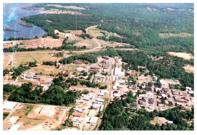 Aerial View of the City of Fulton, Mississippi Advertising Vintage Postcard