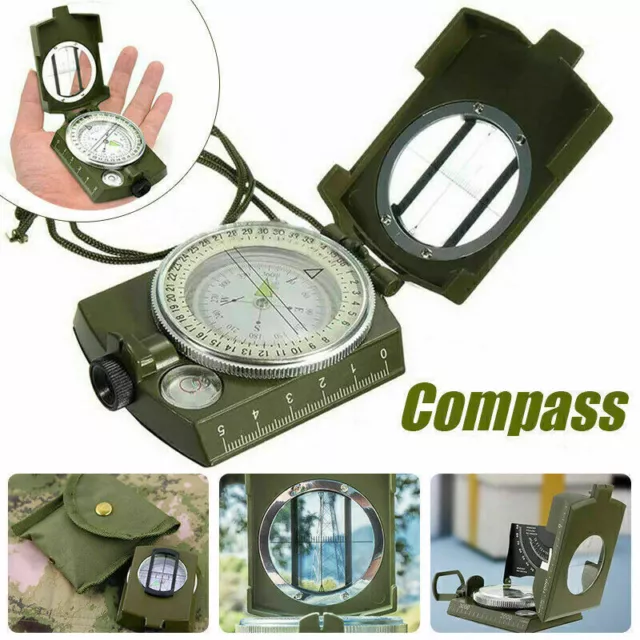 Professional Compass Metal Pocket Waterproof Military Army Sighting Inclinometer