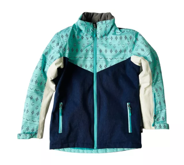 CRANE Snow Extreme Kids Girls Ski Snowboarding Jacket Size 8 blue white