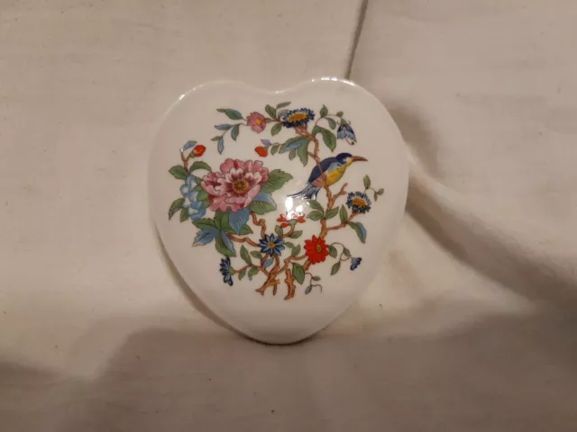 Aynsley Pembroke Heart Shaped Trinket Box Lidded Pot