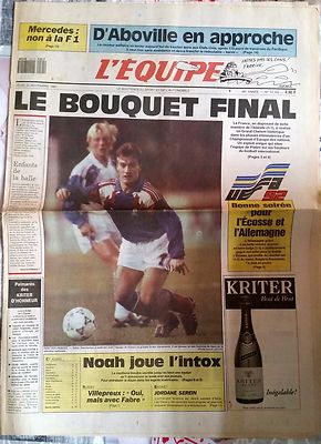 L'Equipe Journal du 19/11/1991; Papin dit tout/ d'Aboville/ Saison Ski Alpin 