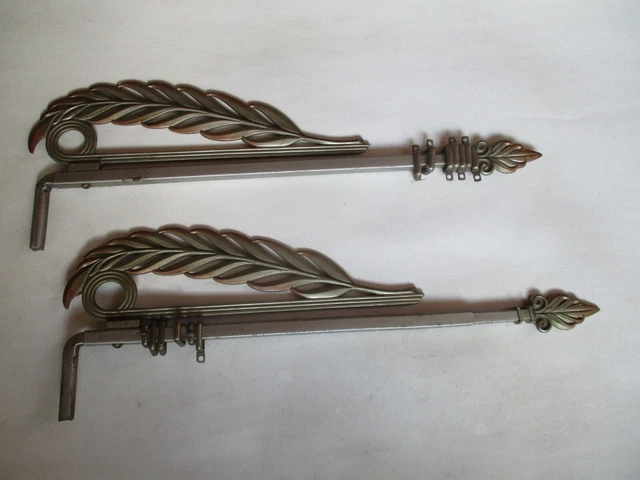 antique curtain rods swing arm metal drapery rods 13 hooks