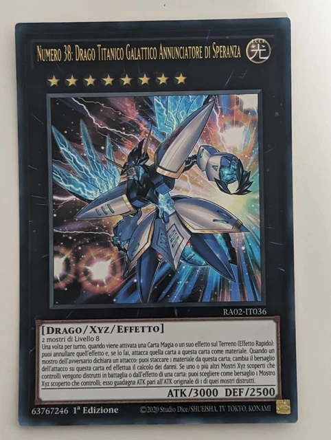 YU-GI-OH! NUMERO 38 Drago titanico Galattico Annunciatore Ultra Rara ...