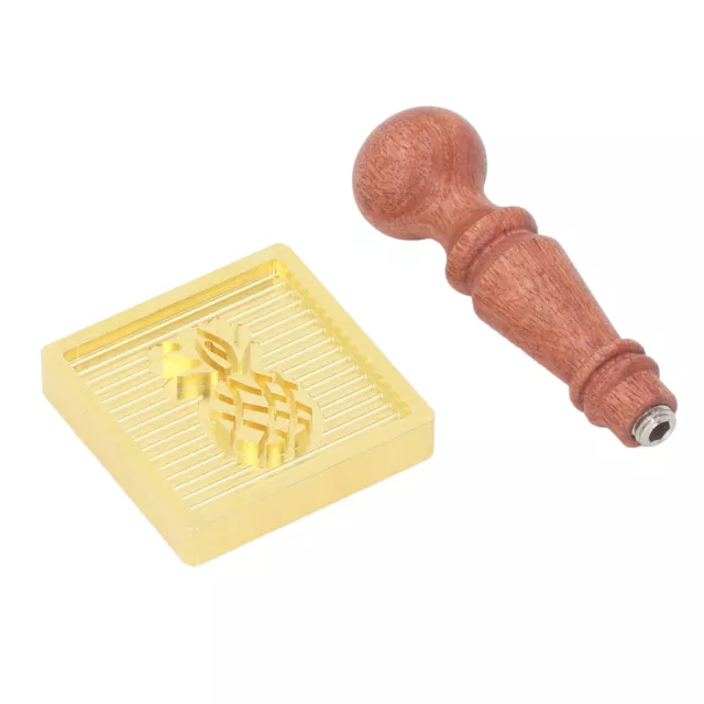 Whiskey Ice Mold Fruit Pattern Ice Branding Stamp Brass Plate With Wooden Handle