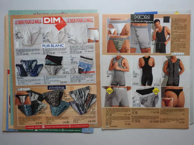 1993 Mens Underwear Briefs Jeggings Pajamas 19 Pages Magazine Catalog Print Ad