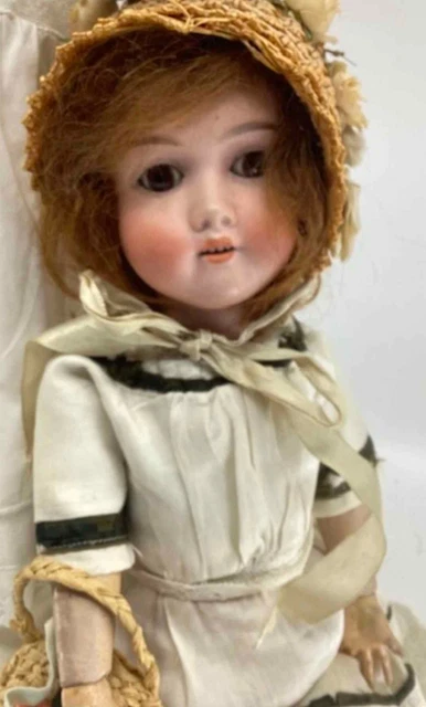 Poupée Ancienne 26 cm Pampkin Head Cire