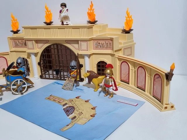 Playmobil Romains - Chariot Brun Rouge Gladiateur Arène - Réf. 70469 - Occasion