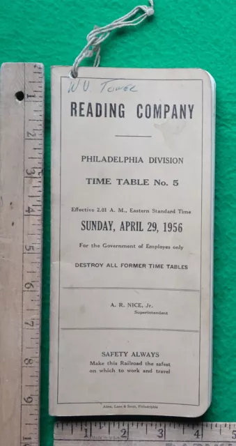 Reading RR RDGCO ETT Philadelphia Division April 29 1956 #5