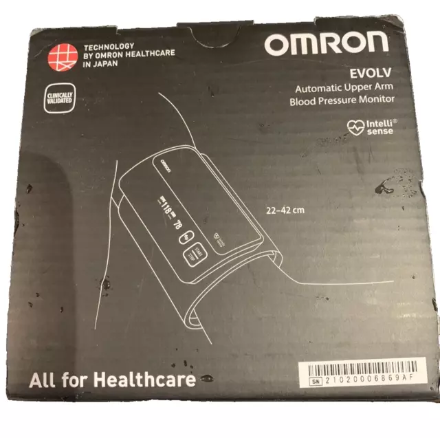 Omron EVOLV All in 1 Wireless Blood Pressure Arm Monitor Wrap Cuff, Bluetooth