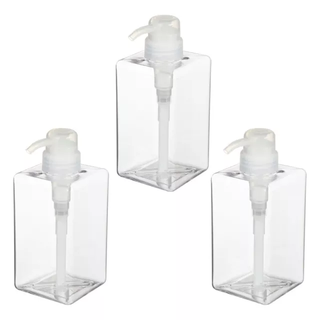 3 Pcs Lotion Shower Gel Bottle Subpacking Empty Pump Dispenser