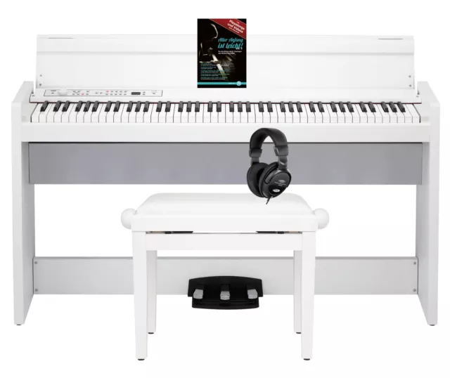 Korg LP-380U WH Set pianoforte digitale bianco 88 tasti accessori USB-MIDI/Audio Bank