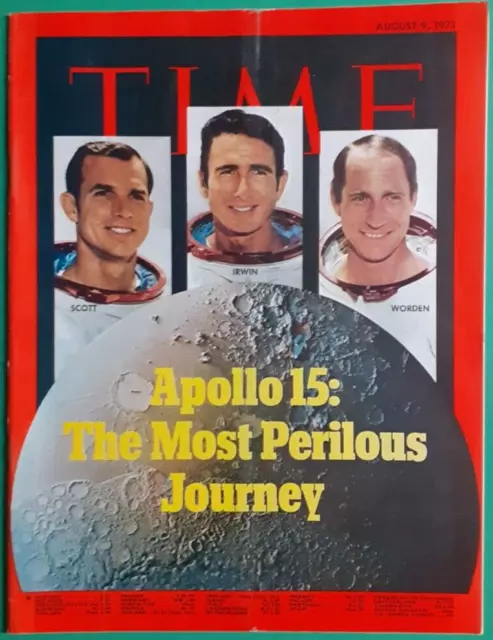 Apollo 15 Time Magazine 1971 August 9 Scott Irwin Worden Most Perilous Journey