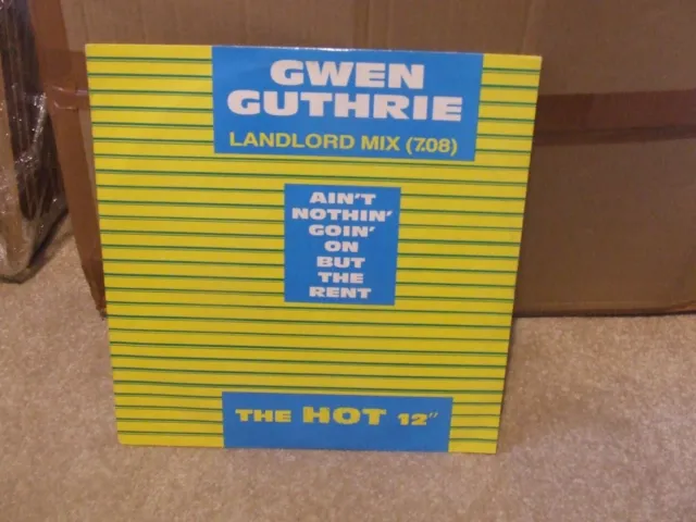 12" Maxi Single  Gwen Guthrie Aint Nothin Goin On But The Rent Pospa 1986 Landlo