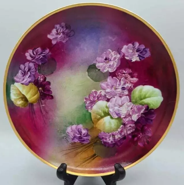 Vintage RICHARD GINORI Italy Hand Painted Artist Signed Plate ~ 8.75"