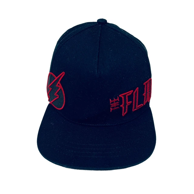 Justice League Six Flags 2017 The Flash Black Adjustable Snapback Hat Size Youth