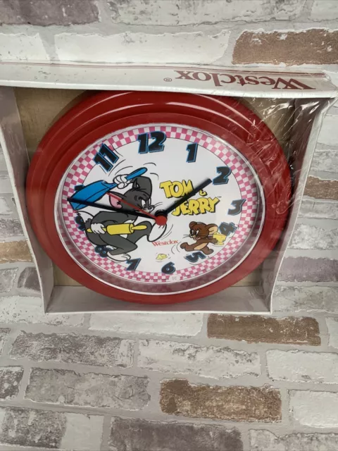 Rare Vintage Tom & Jerry Westclox Wall Clock New Boxed