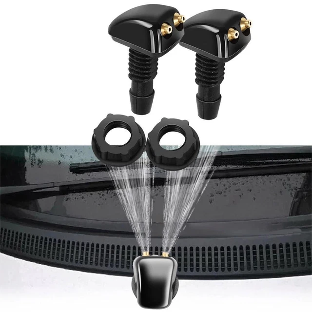 Noir,Lot De 2 Buses De Lave-glace Avant, Kit De Jet De Lave-glace Avec Clapet Anti-retour Universel 85321-26020 | Leroy Merlin