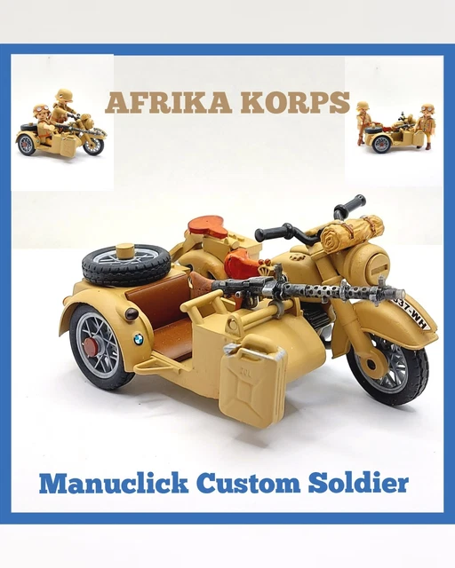 Custom Playmobil Cinéma WW2 - La Grande Évasion - Moto BMW R75 + Barbelés