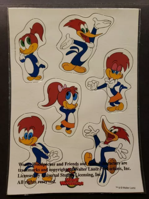 Vintage Woody Woodpecker & Friends 6 Magnets Set Walter Lantz New Old Stock