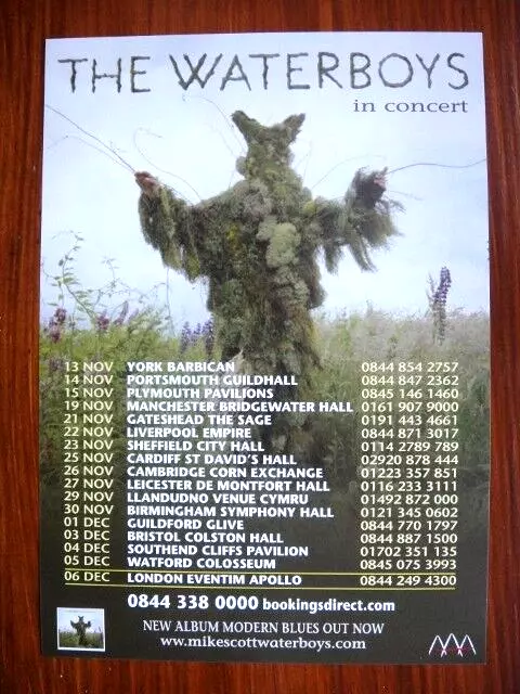 The Waterboys In Concert - A5 Flyer - November / December Tour 2014 - Last One!