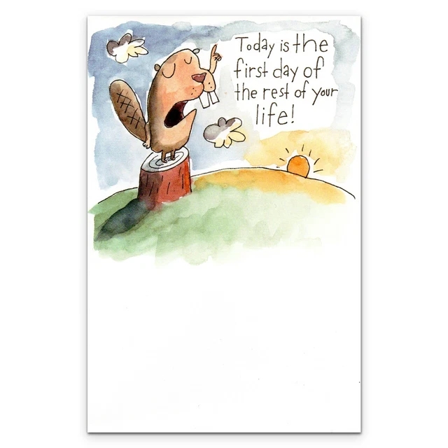 Funny BIRTHDAY Card, First Day as an Old Person by American Greetings + Envelope