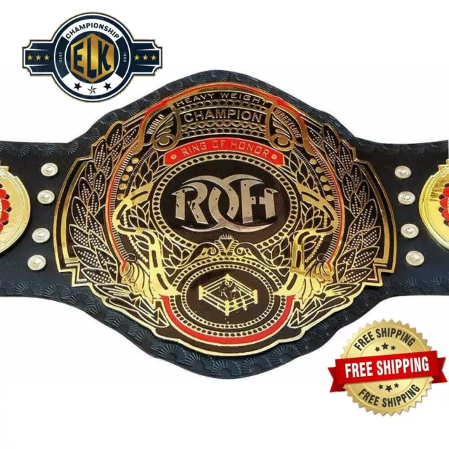 ROH Ring Of Honor World Heavy Championship Belt Replica Tittle  ZINC 2MM Adult