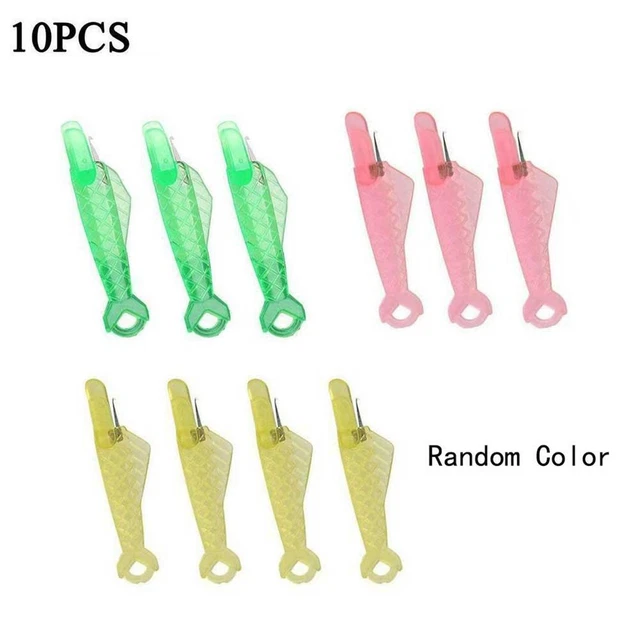 Sewing Threader Type Yellow/green/pink 10pcs/set 3.1cm Fish Machine Plastic