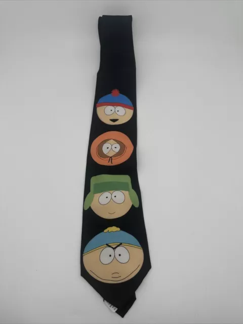 Ralph Marlin South Park Big Heads Black Poly Necktie Tie- Usa- 1998…24