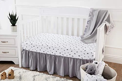American Baby Company 3 Piece Crib Bedding Set Alphabet for Boys and Girls