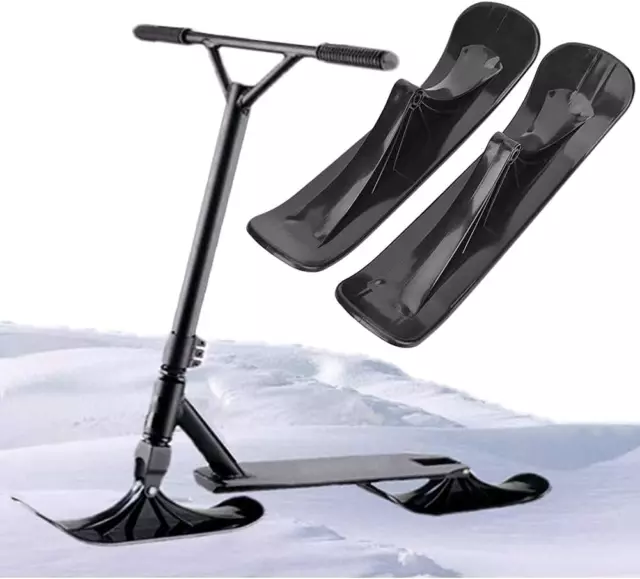 2Pcs/1 Set Snow Scooter Ski Sled, Snow Sled Ski Scooter Conversion Kit, Snow Sle