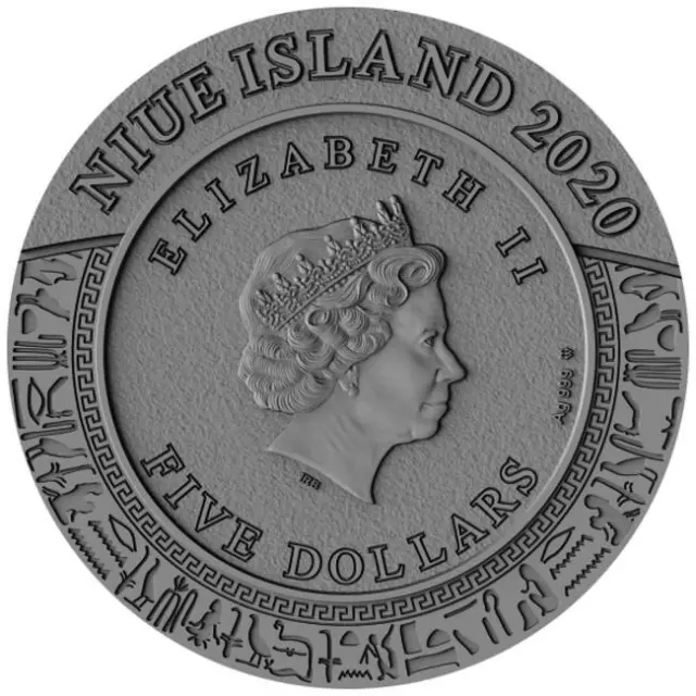 2020 Niue Horus Gods of Anger 2 oz Antique finish Silver Coin 2