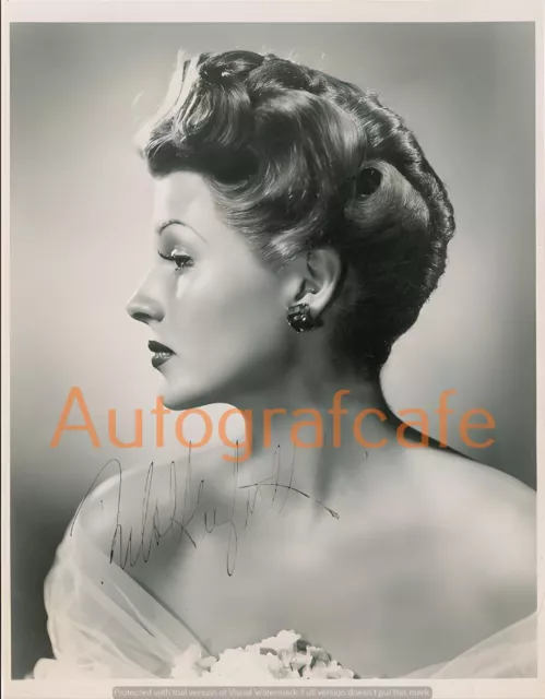 RITA HAYWORTH 10 x 8 Inch Autographed Photo - High Quality Copy Of Original (a)