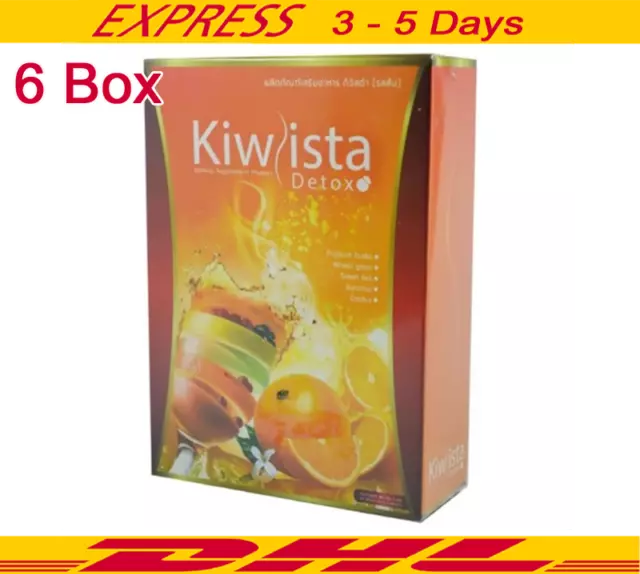 6X Kiwista Detox Orange Flavor Detox Healthy Care Radiant Skin Reduce Sugar