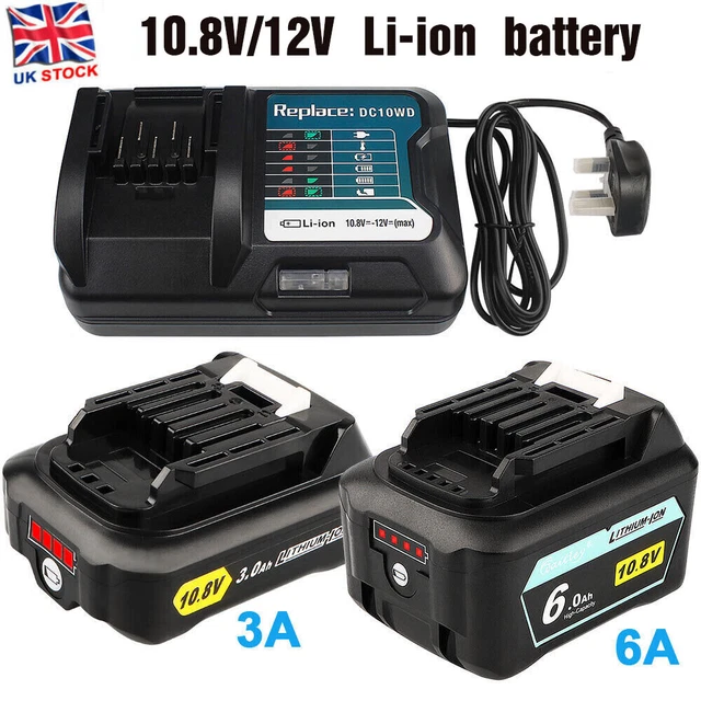 FOR MAKITA 10.8V 12V 3Ah 6Ah Li Ion Battery BL1040B BL1041 BL1015
