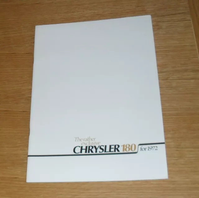 Chrysler 180 Brochure 1971-1972