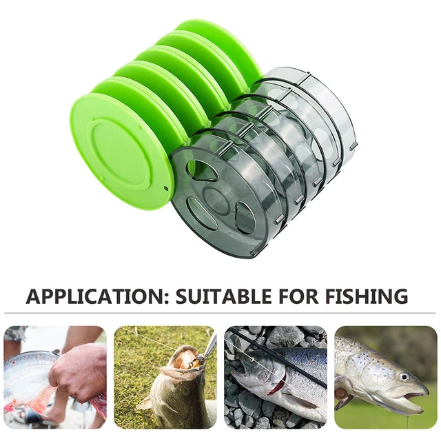 Lot de 10 supports de rangement en silicone pour ligne de pêche - Couleur aléatoire Lot de 10 supports de rangement en silicone pour ligne de pêche - Couleur aléatoire