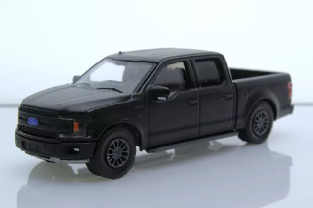 2019 Ford F-150 Lariat Sport Pickup Truck 1:64 Scale Diecast Model Matte Black