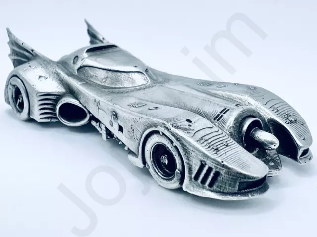 * 2.9 oz Hand Poured Silver Bar .999+ Fine Batmobile 3D Cast Ingot Art Bullion