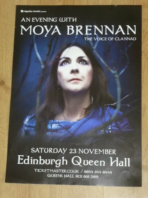 Moya Brannan The Voice Of Clannad - Edinburgh 2019 Show Tour Konzert Gig Poster