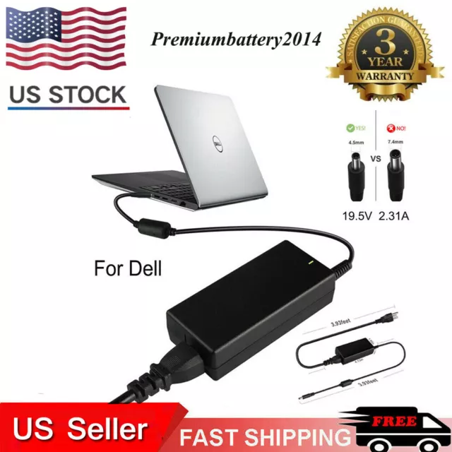 45W AC Adapter Power Charger For Dell Inspiron 15 5000 Series 5565 5567 5568 US