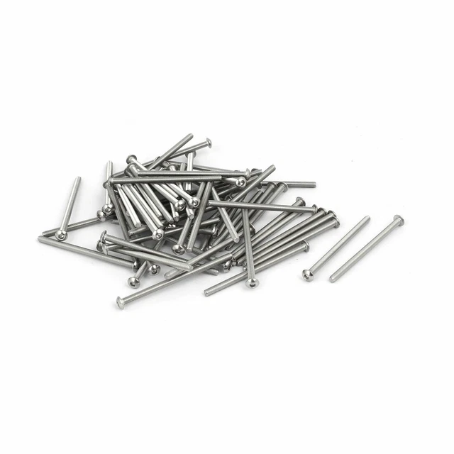 M3 x 50mm 304 Stainless Steel Hex Socket Button Head Cap Screws Bolts 60PCS