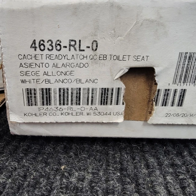 KOHLER CACHET ELONGATED ClosedFront Toilet Seat Soft Close White K