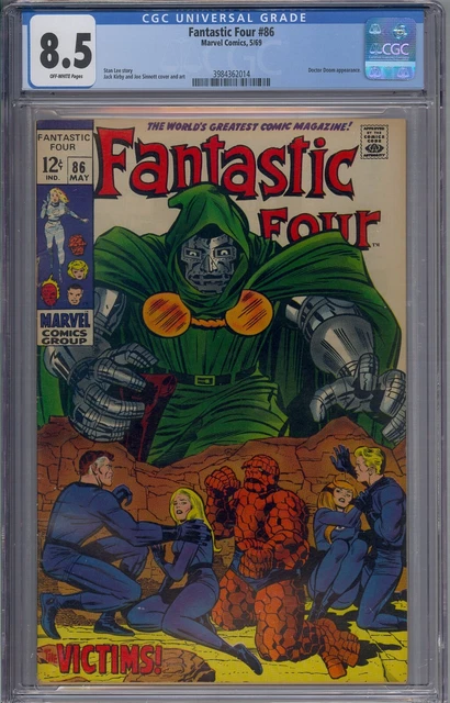 Fantastic Four #86 Cgc 8.5 Doctor Doom Stan Lee Jack Kirby
