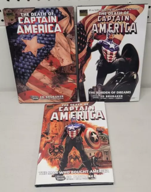 Death Of Captain America Volume 1 2 3 - Marvel Premiere Hardcover Brubaker